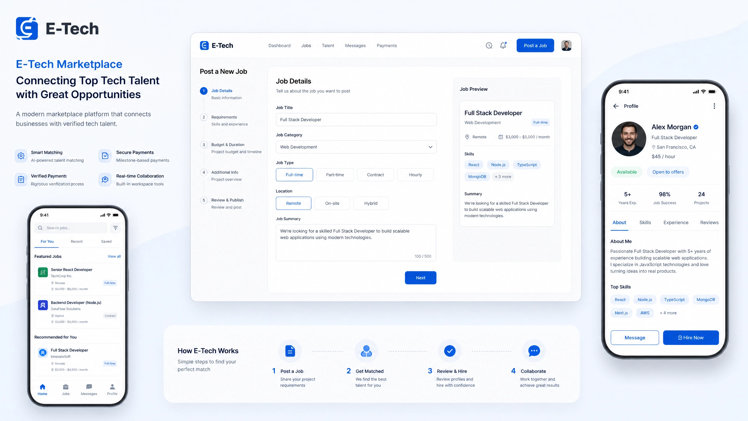 E-Tech marketplace UI design